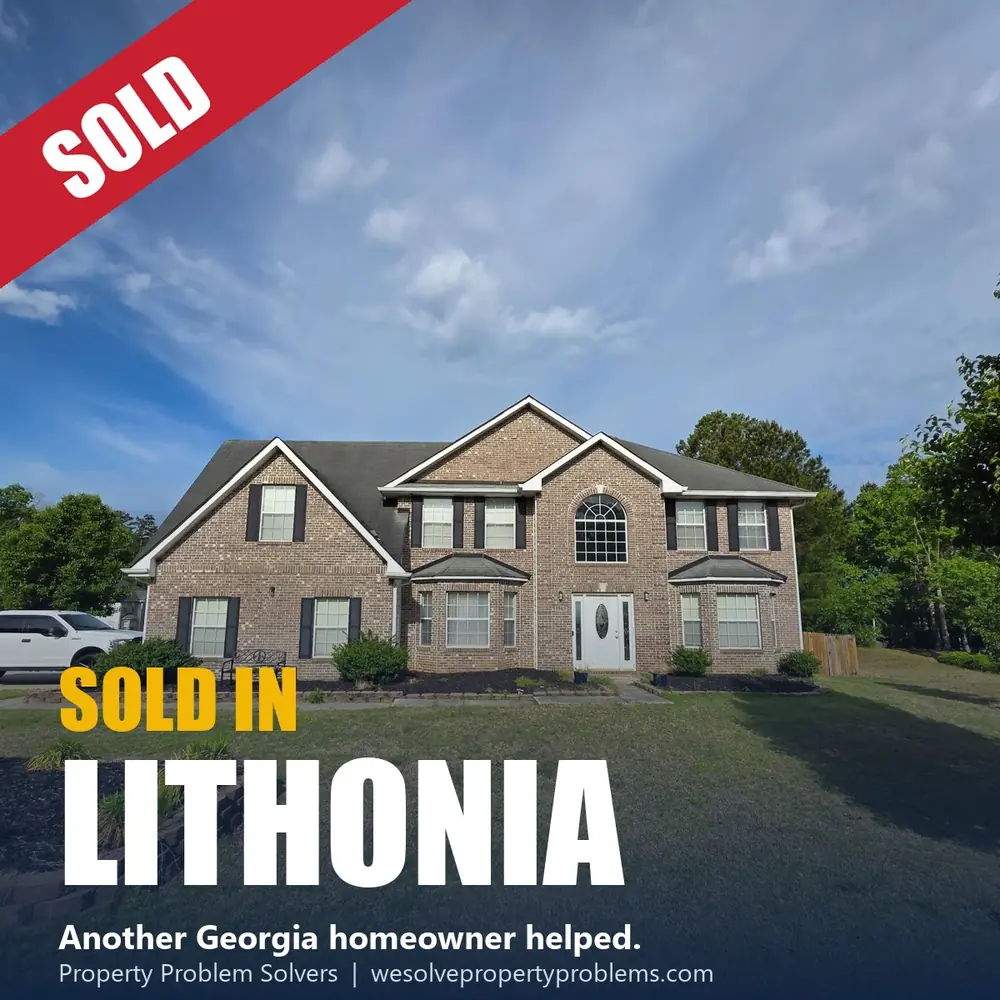Two-story brick house in Lithonia, Georgia sold as-is to Property Problem Solvers
